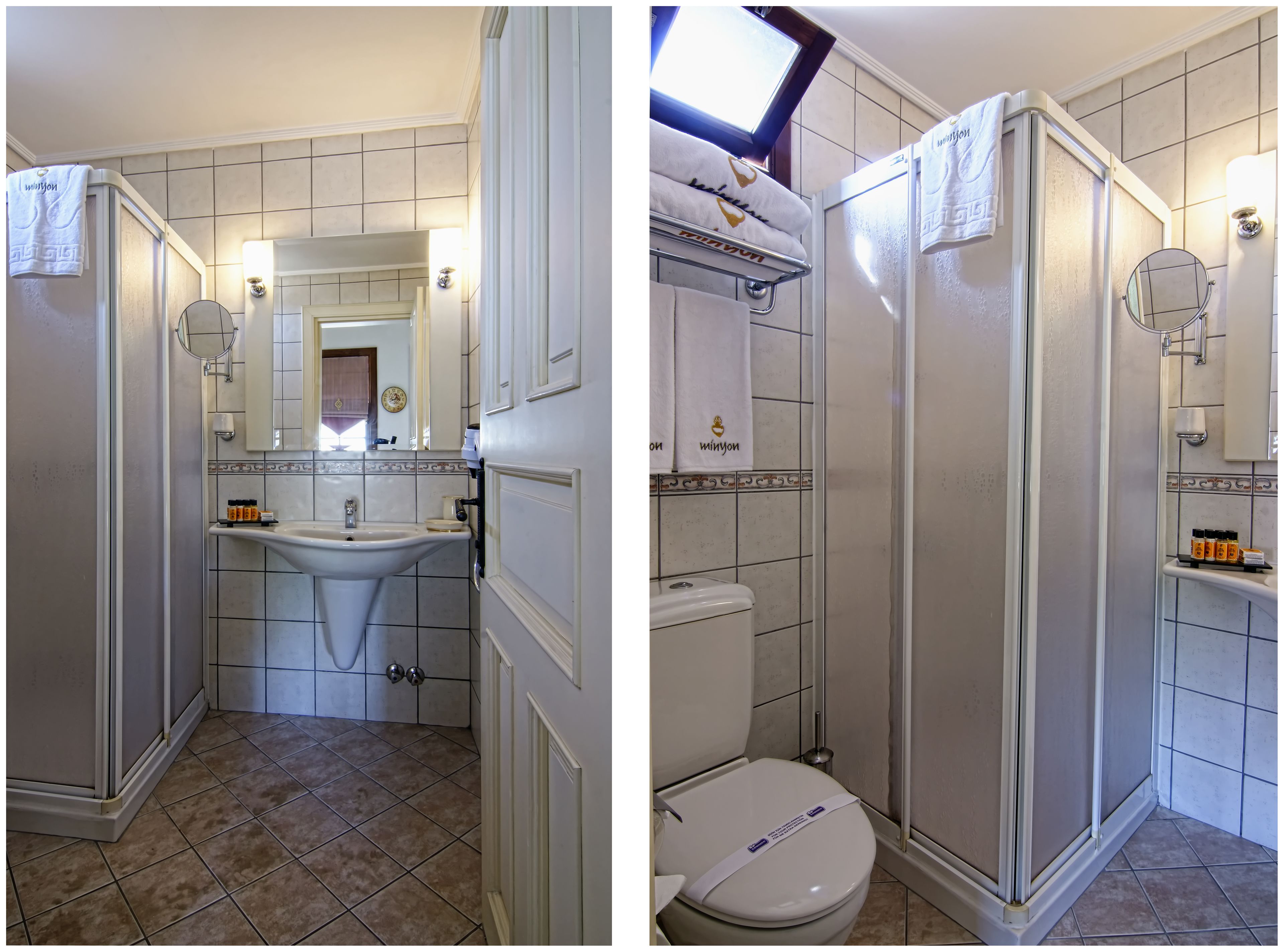 standard double room | bathroom | free toiletries, hair dryer, bathrobes, slippers