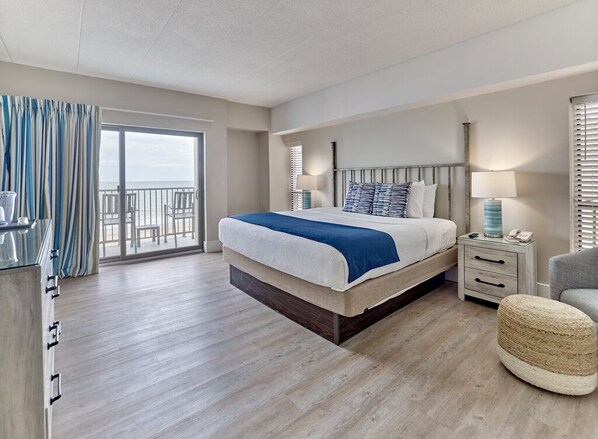 Superior Room, 1 King Bed, Oceanfront | 1 bedroom, iron/ironing board, free cribs/infant beds, travel crib