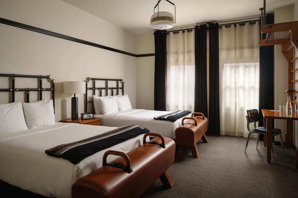 Junior Suite, 2 Double Beds | Premium bedding, down comforters, pillowtop beds, minibar