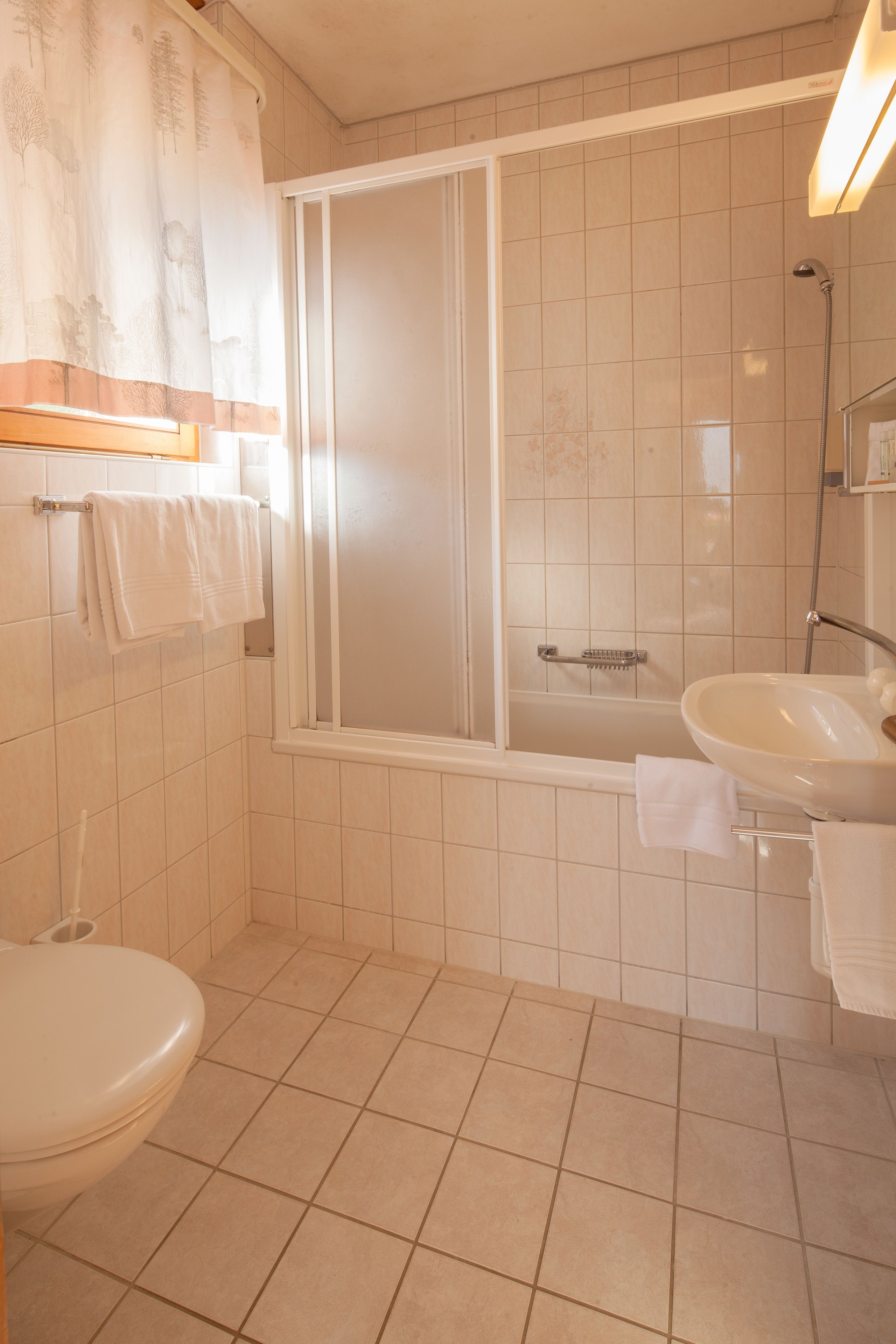 free toiletries, hair dryer, towels