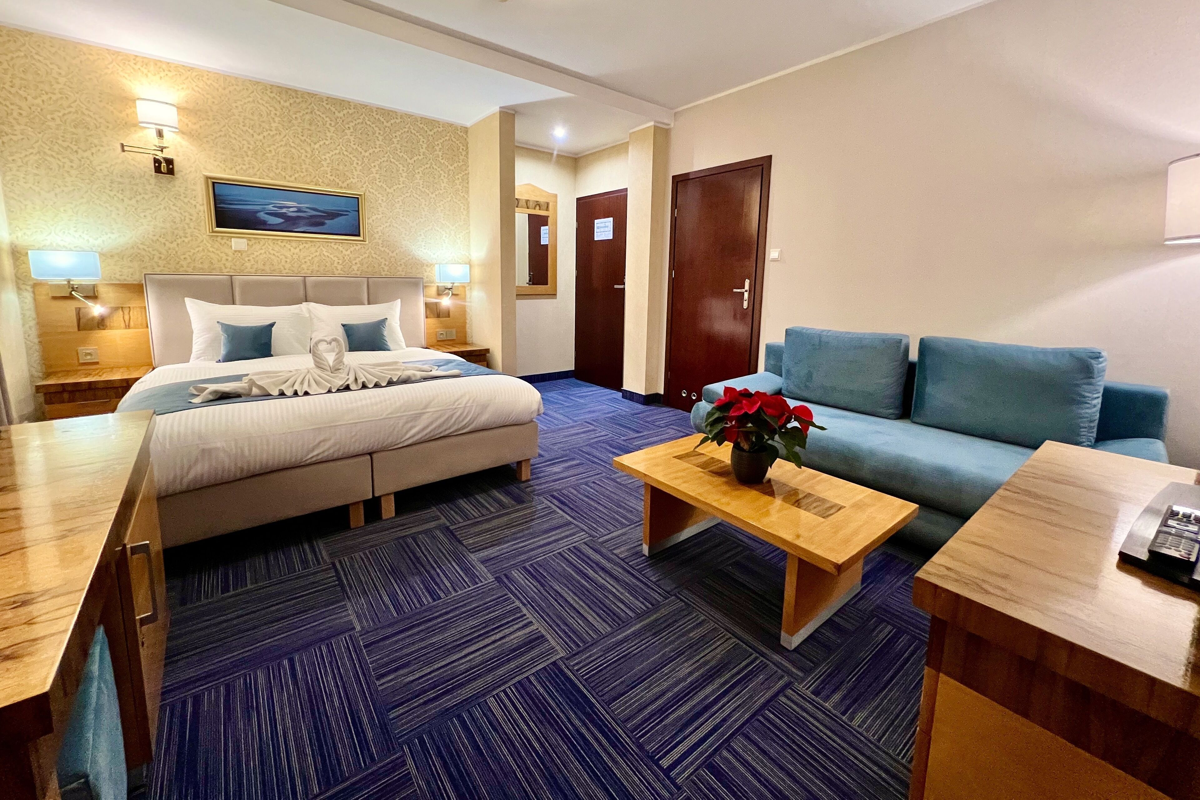 studio family motlawa river building | in-room safe, desk, laptop workspace, iron/ironing board