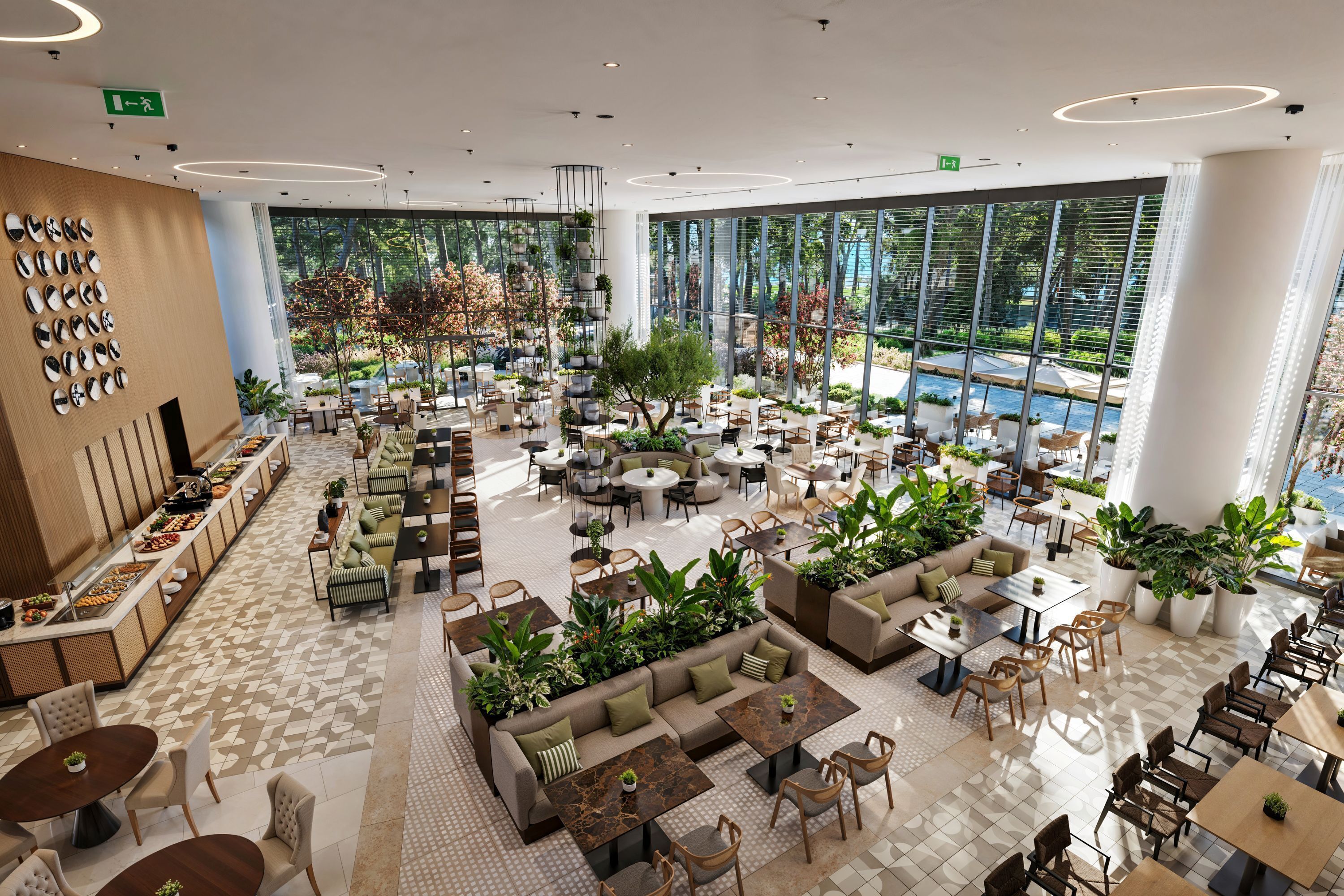 6 restaurants, breakfast, lunch, dinner served; local cuisine 