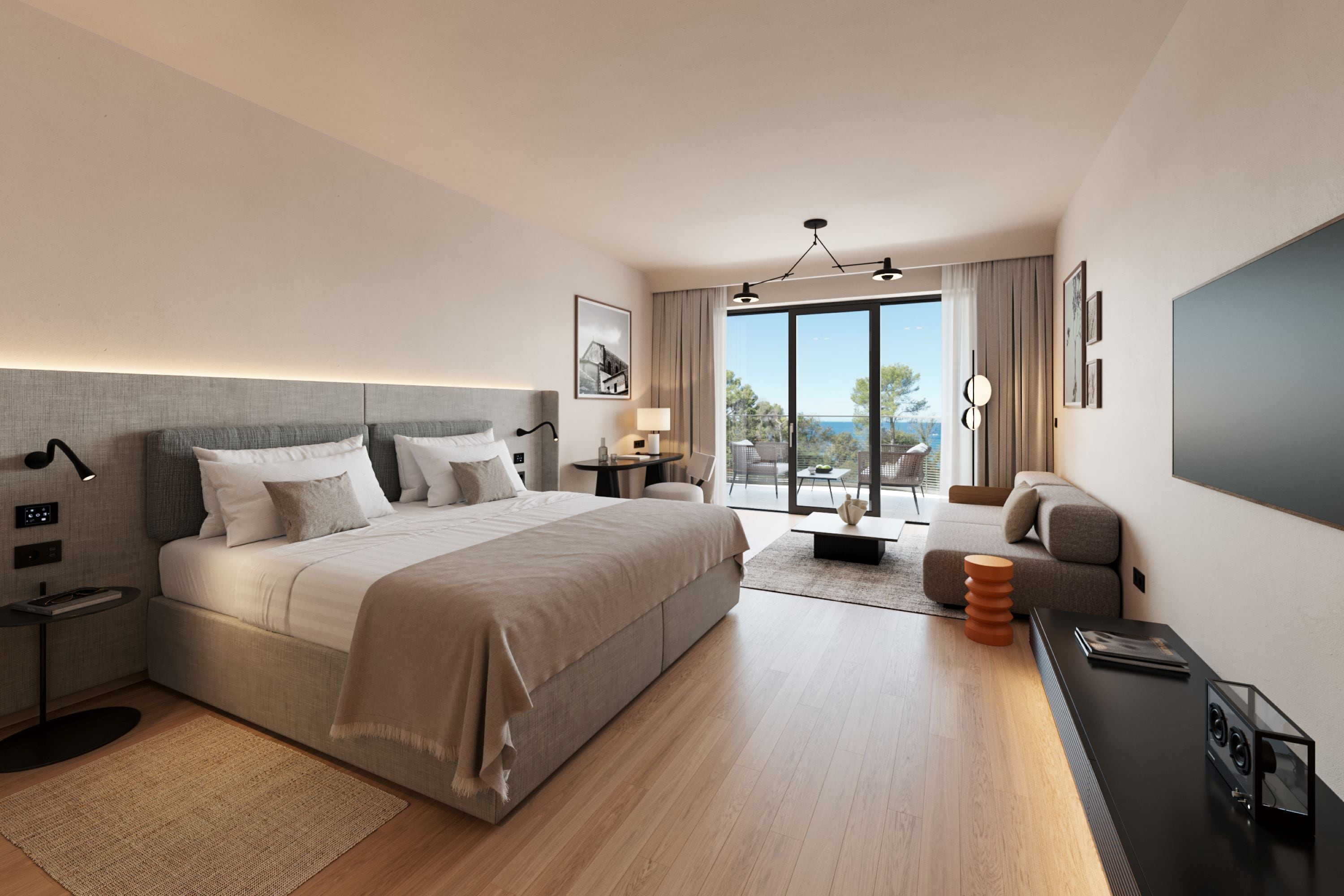 2 habitaciones, minibar y caja de seguridad en la habitación 