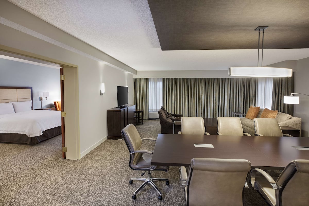 Presidential Suite, Non Smoking, Kitchenette | Living area | 50-inch LCD TV with cable channels, TV, streaming services