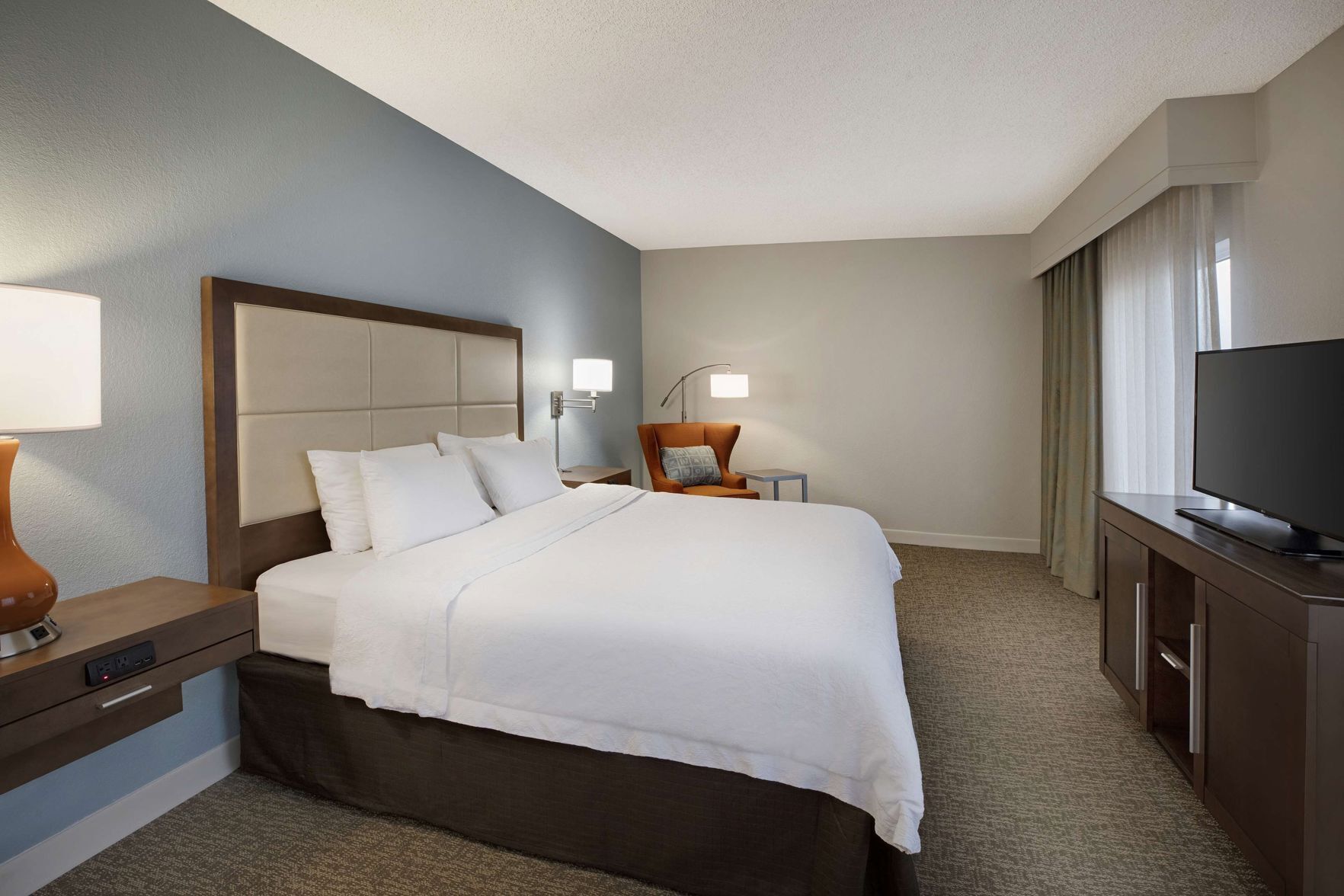 Premium bedding, blackout curtains, iron/ironing board, free WiFi