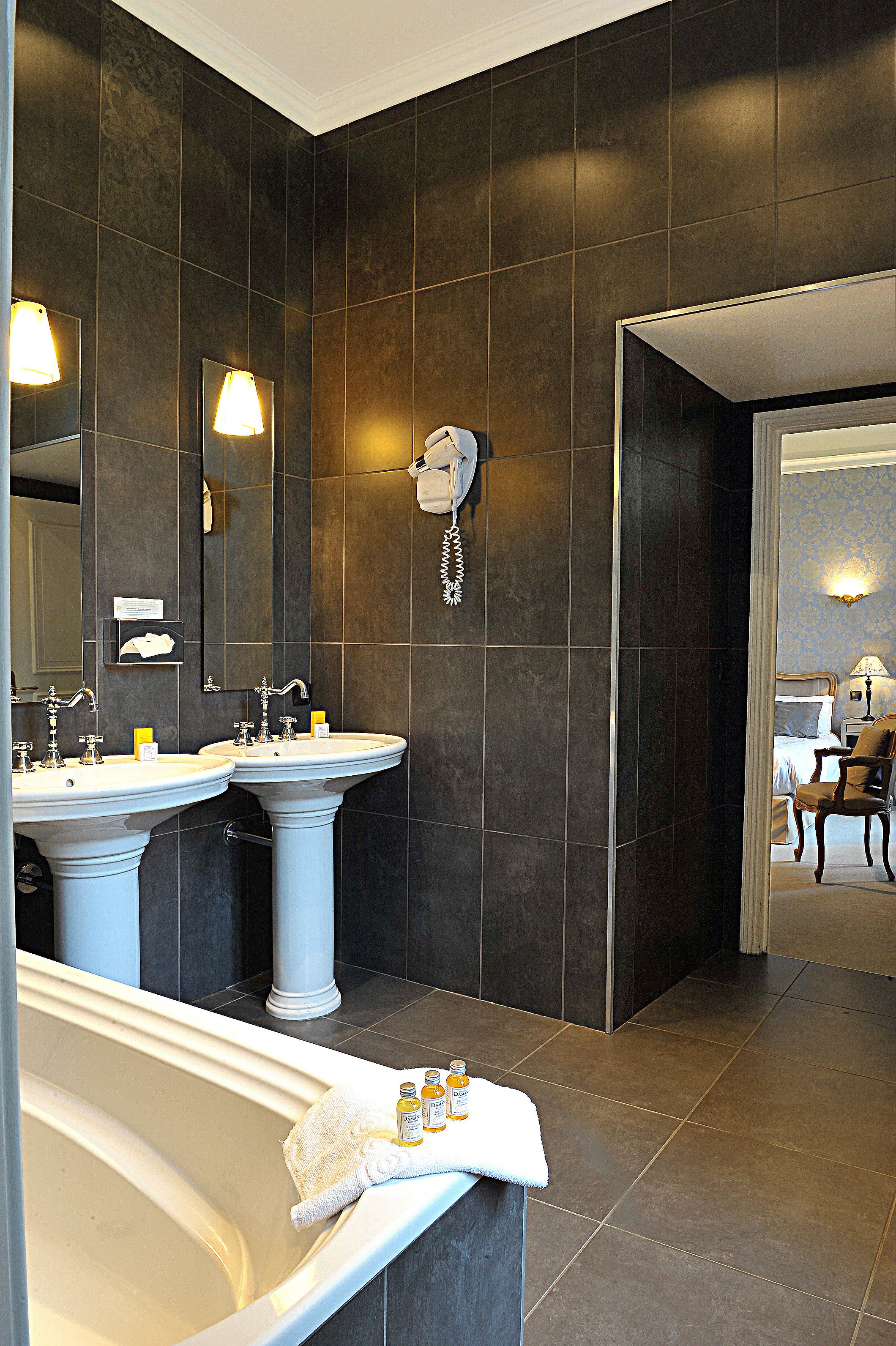 free toiletries, hair dryer, bathrobes, slippers