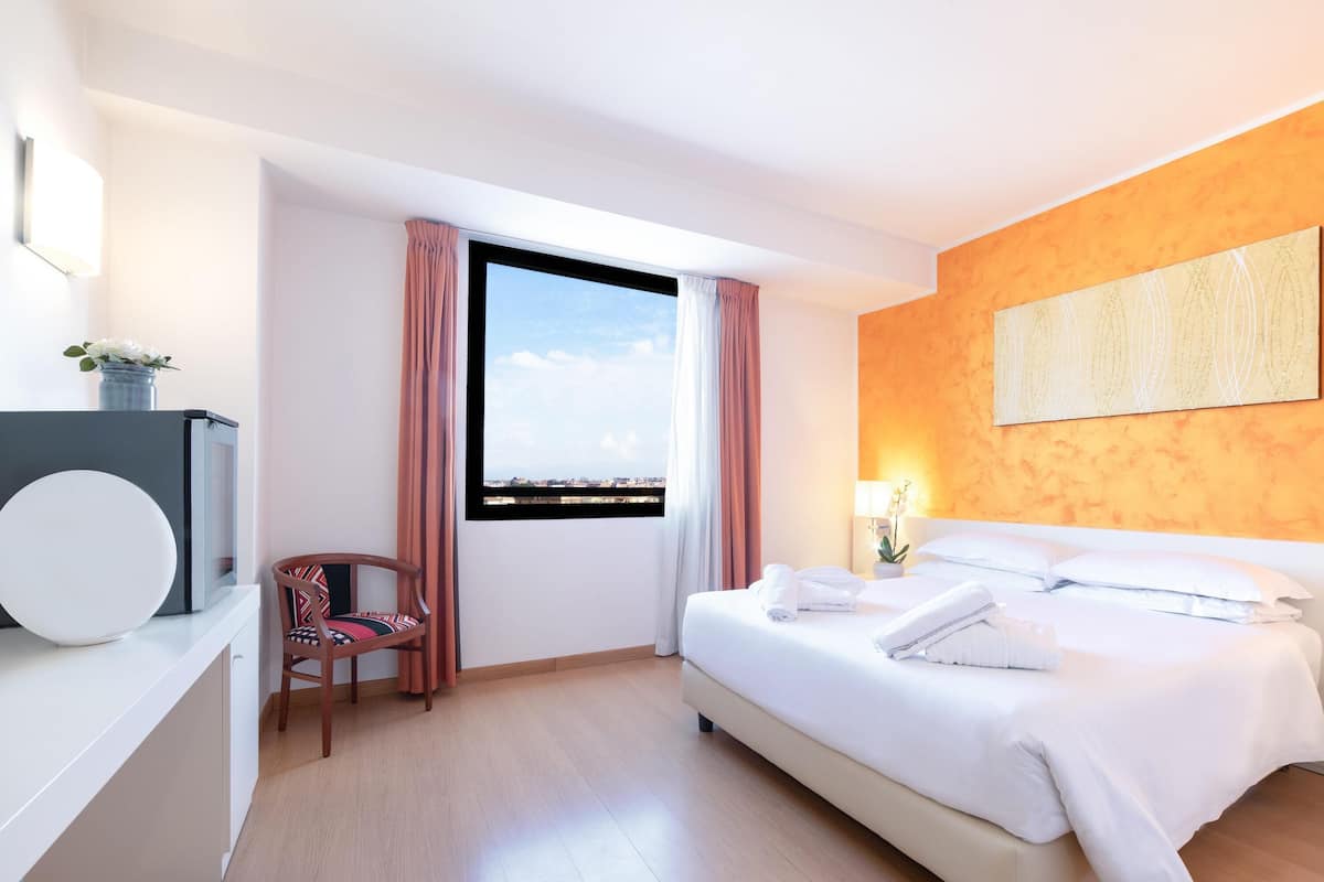 Premium bedding, down comforters, in-room safe, desk