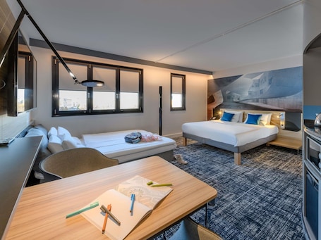 1 habitación y ropa de cama hipoalergénica