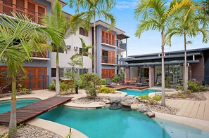 3 outdoor pools, sun loungers