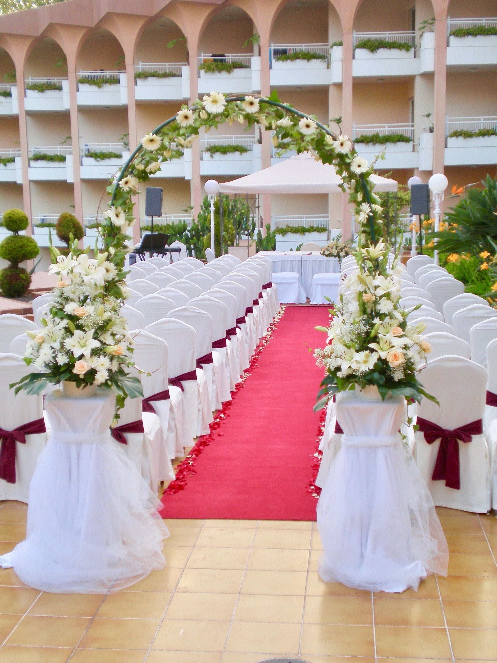 outdoor wedding area