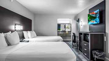 Colchones con pillow-top, escritorio y espacio para trabajar con laptop