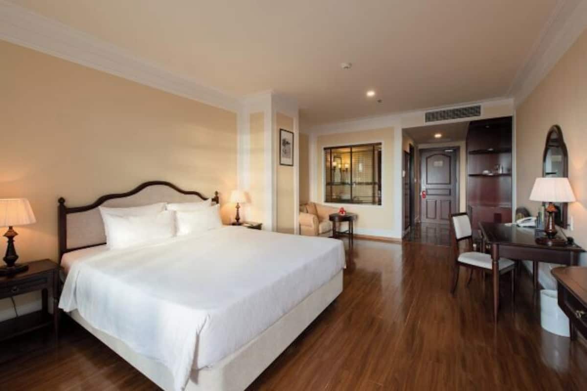 1 bilik tidur, peralatan tempat tidur premium, bar mini