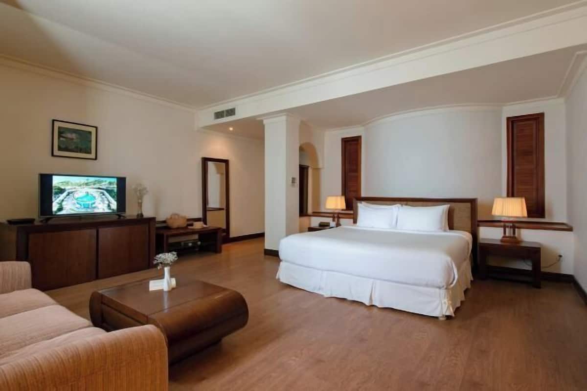 1 bilik tidur, peralatan tempat tidur premium, bar mini