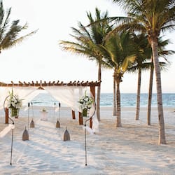 Outdoor wedding area