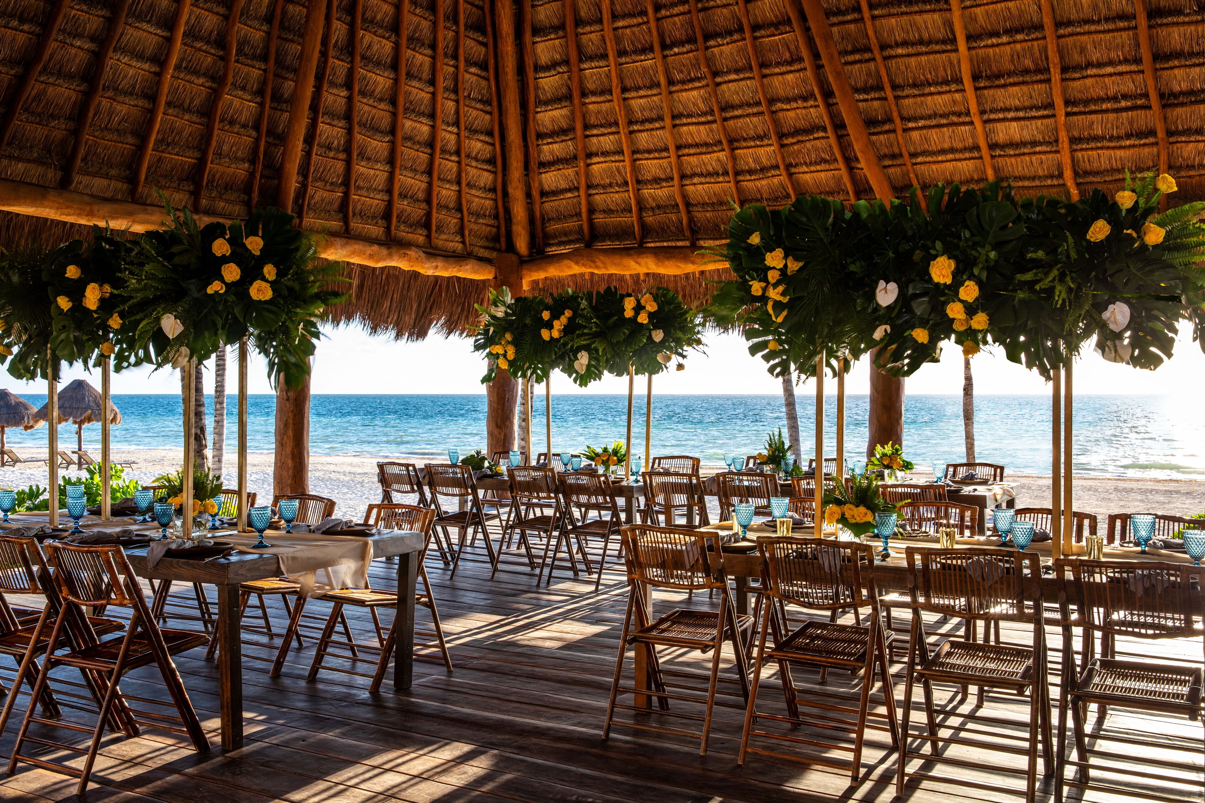 Outdoor wedding area