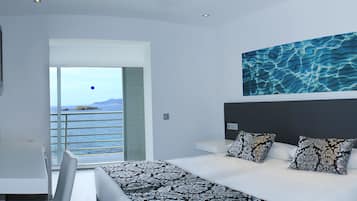 Draps en coton égyptien, literie de qualité supérieure, minibar, bureau