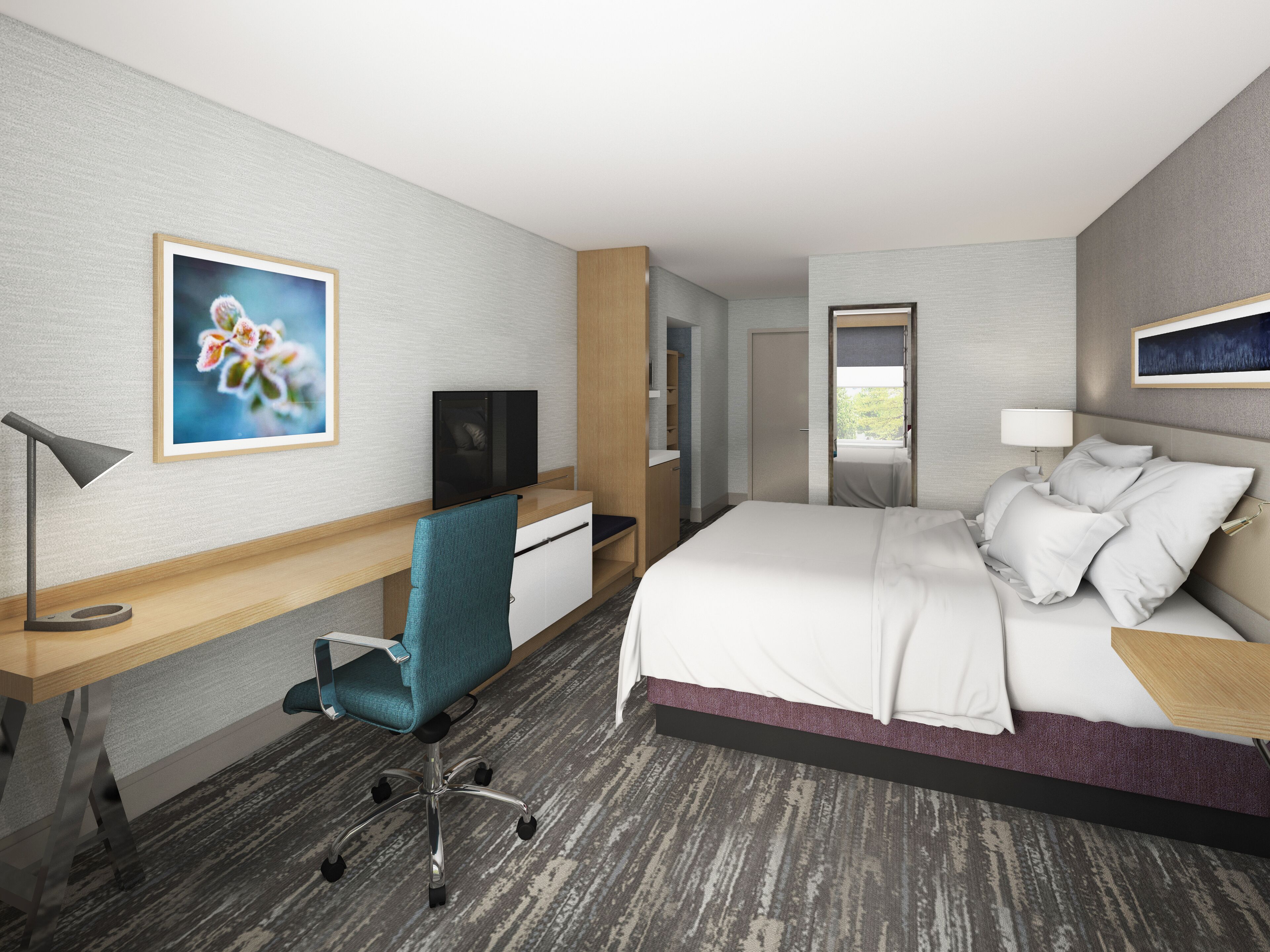 in-room safe, desk, laptop workspace, blackout curtains