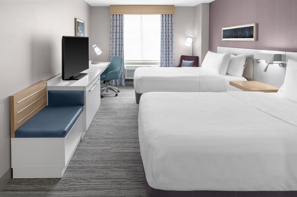 Room, 2 Queen Beds | In-room safe, desk, laptop workspace, free WiFi