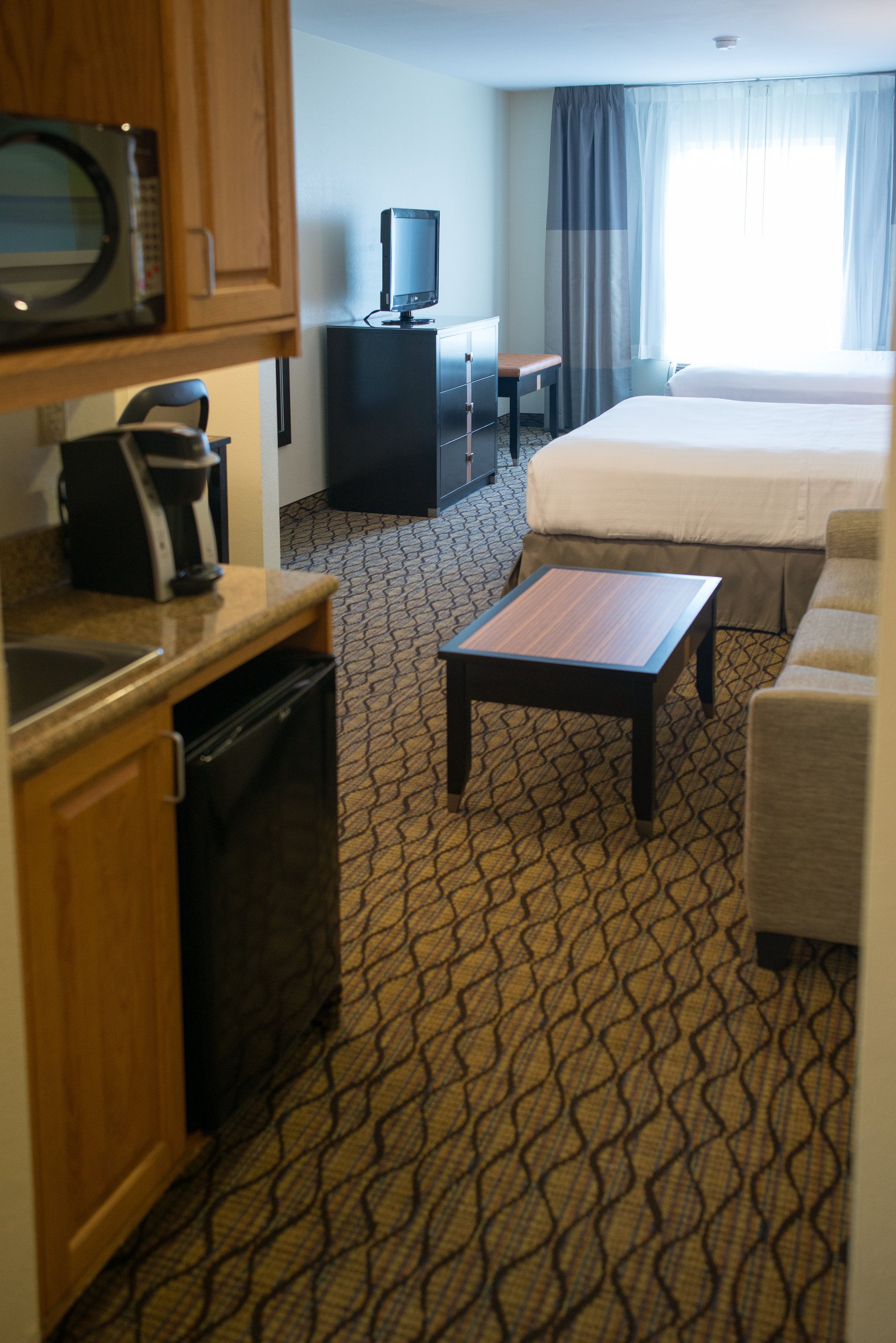 suite, 2 queen beds, accessible bathtub (mobility) | desk, laptop workspace, blackout curtains, iron/ironing board