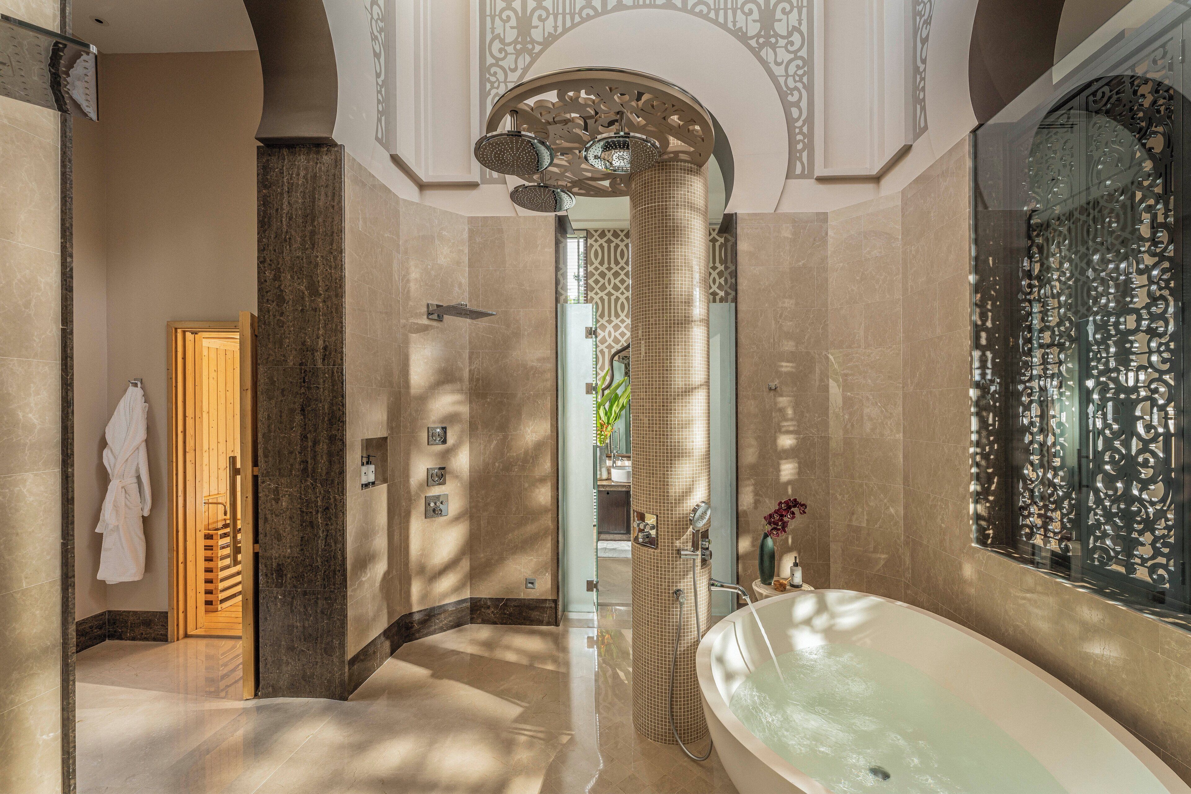 villa, 3 bedrooms, pool access (imperial beach) | bathroom | hair dryer, bathrobes, slippers, bidet