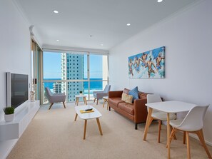 Appartement Supérieur, 1 chambre, vue océan | Coin séjour