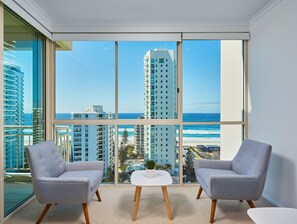 Appartement Supérieur, 1 chambre, vue océan | Coin séjour