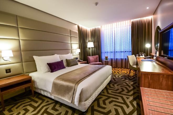 Premium bedding, minibar, in-room safe, desk
