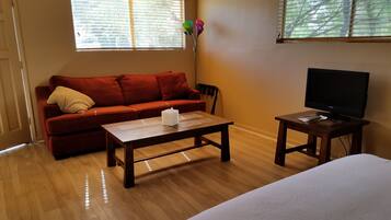 Superior Room, 1 Queen Bed | Living area | Flat-screen TV