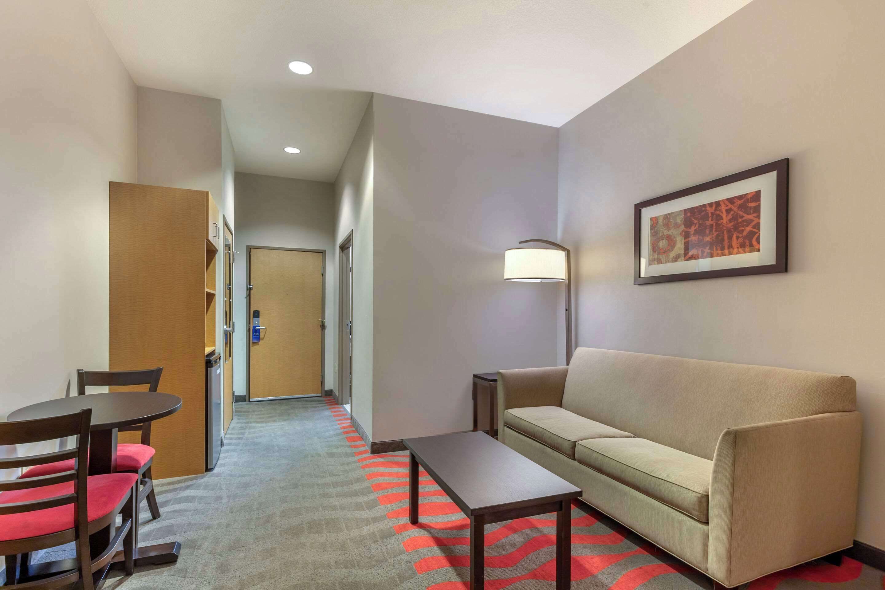 Individually decorated, individually furnished, desk, laptop workspace