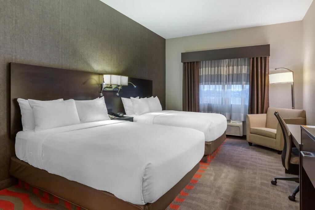 Individually decorated, individually furnished, desk, laptop workspace