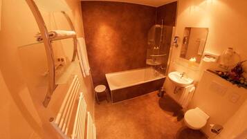 Free toiletries, hair dryer, towels