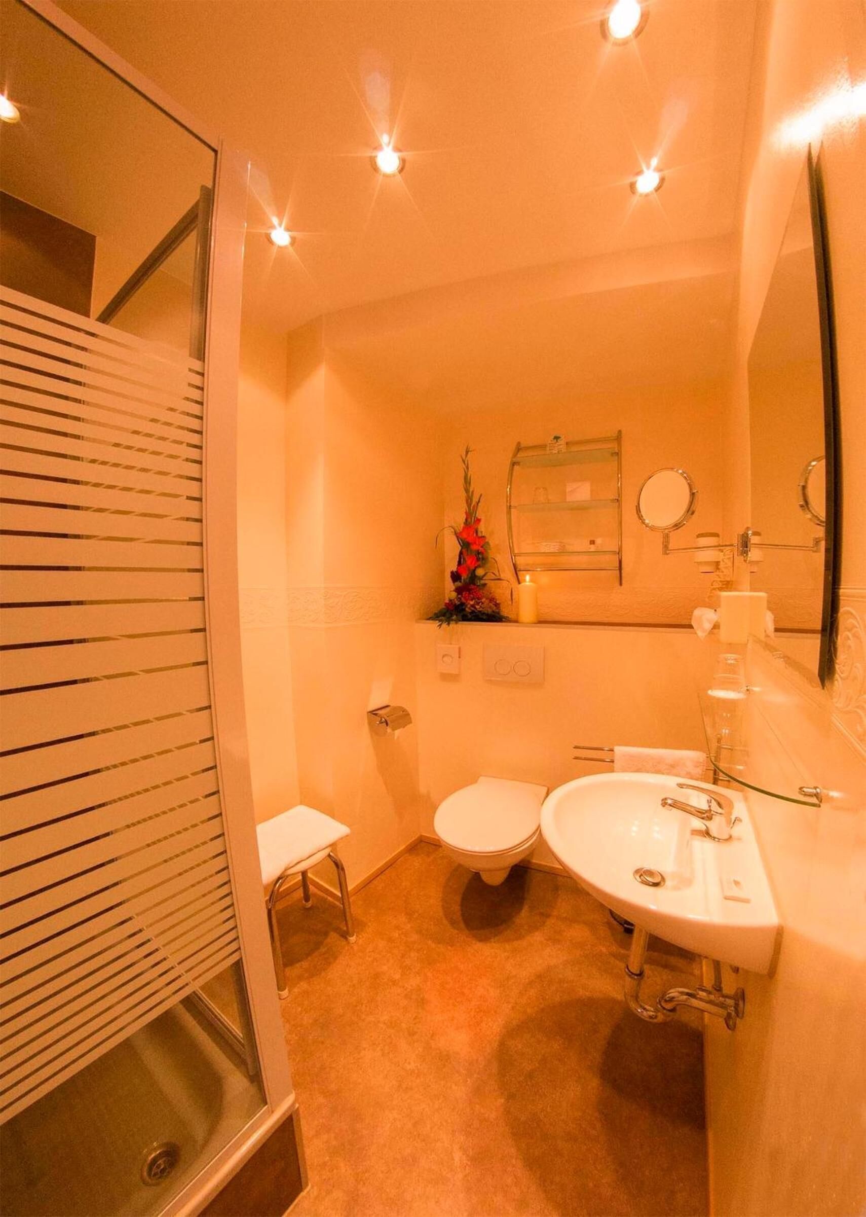 free toiletries, hair dryer, towels