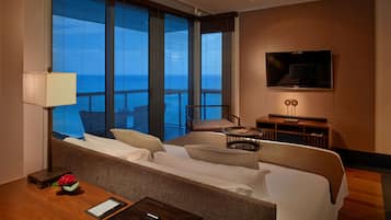 Draps italiens de Frette, literie de qualité, minibar, coffre-fort