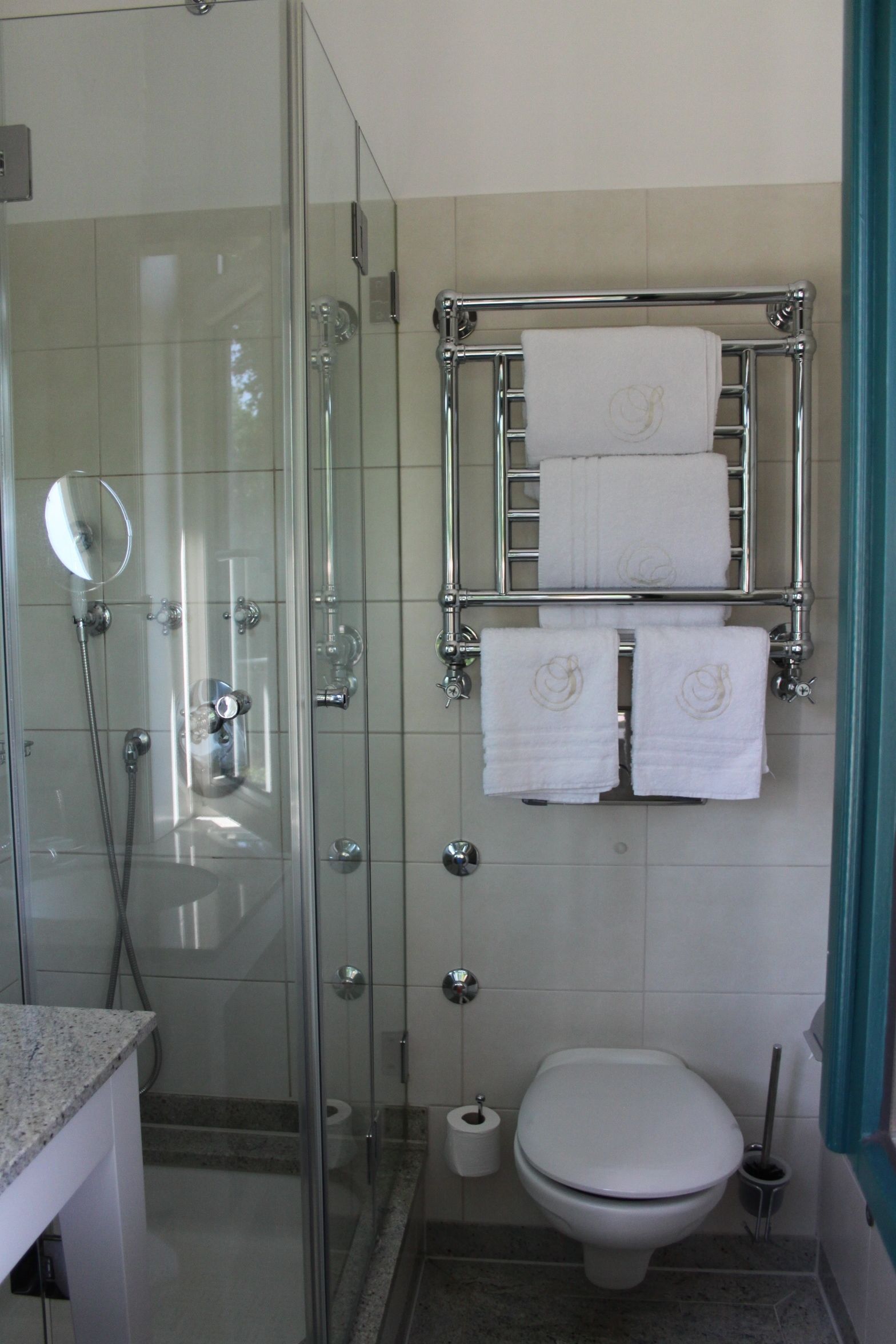 double room single use | bathroom | rainfall showerhead, designer toiletries, hair dryer, bathrobes