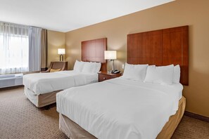 Standard Double Room, 2 Double Beds, Non Smoking | Desk, blackout drapes, iron/ironing board, free cribs/infant beds