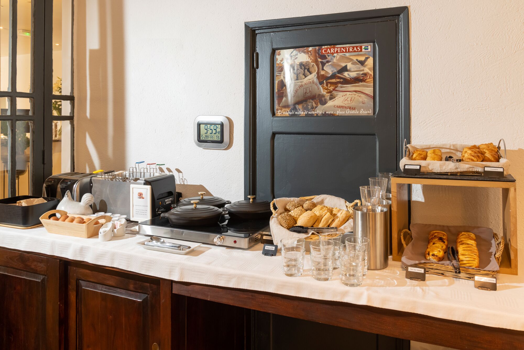 daily buffet breakfast (eur 13.90 per person)