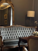 Suite | Hypo-allergenic bedding, down comforters, desk, blackout drapes