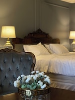 Suite | Hypo-allergenic bedding, down comforters, desk, blackout drapes