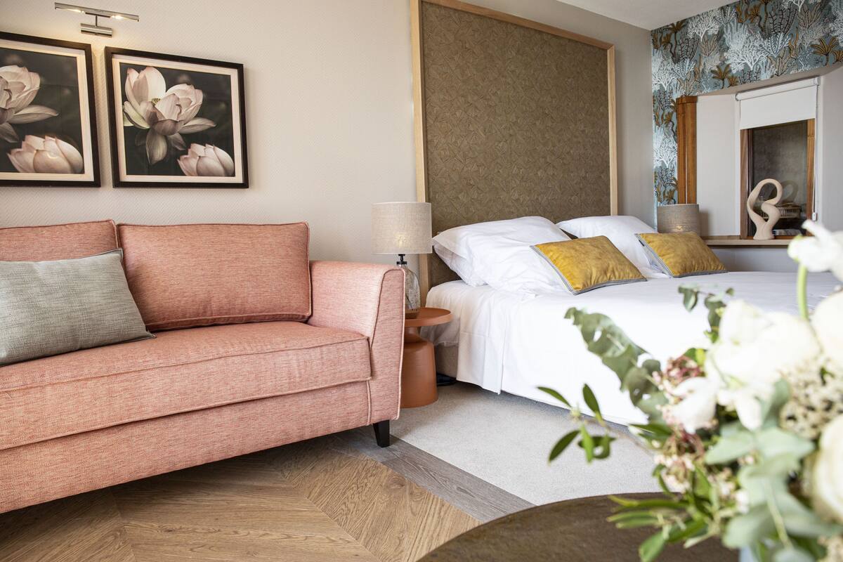 1 kamar tidur, seprai premium, tempat tidur Select Comfort, dan minibar