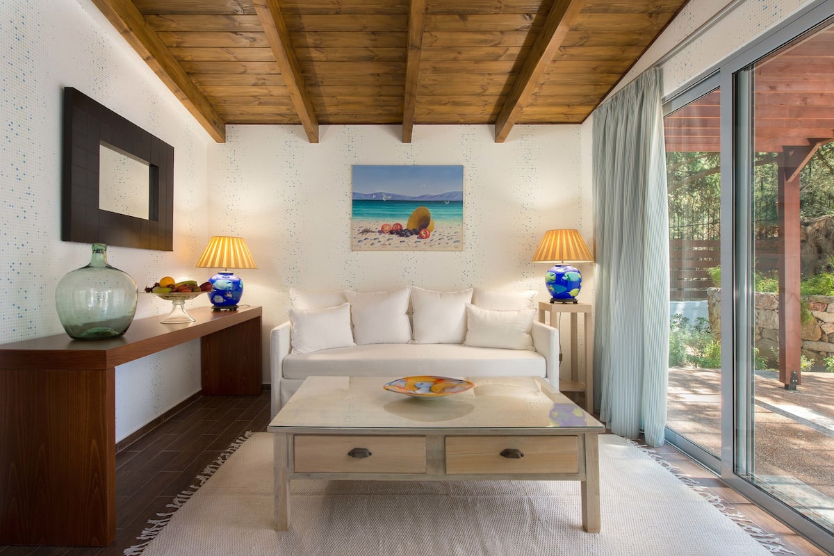 Bungalow Deluxe, en la zona del jardín | 1 dormitorio, sábanas de algodón egipcio, ropa de cama de alta calidad