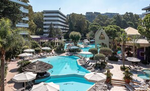 2 outdoor pools, open 8:00 AM to 6:00 PM, pool umbrellas, sun loungers - Dionysos Hotel (Rhodes)