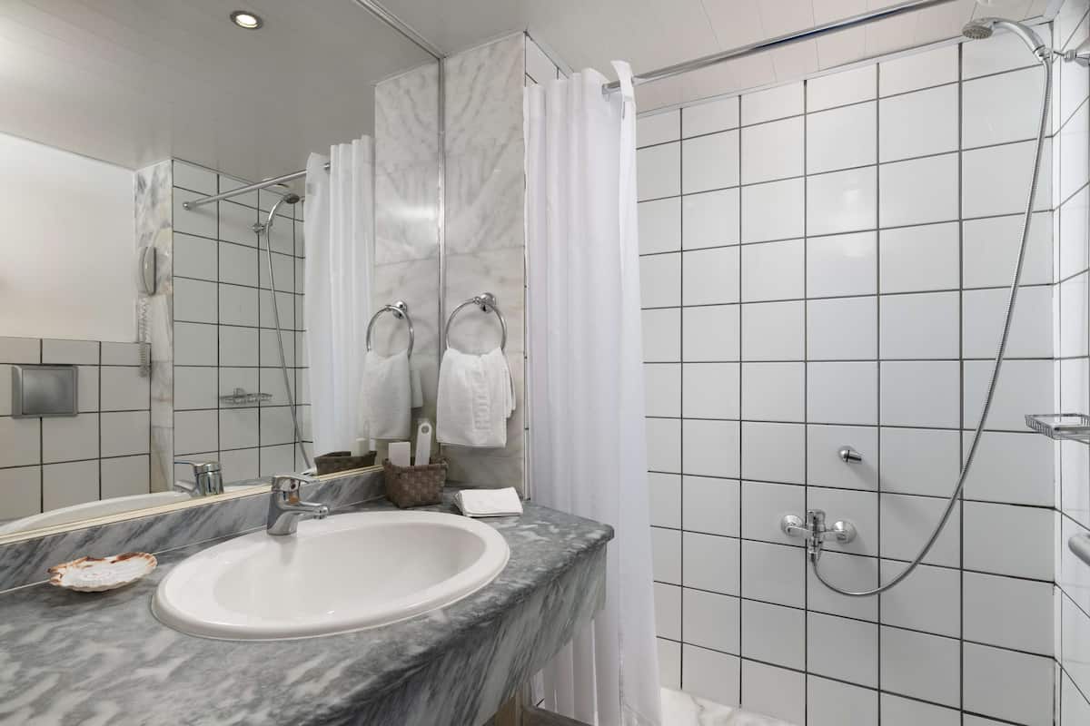 Estudio Premium, vistas al jardín | Baño | Artículos de higiene personal de diseño, secador de pelo y toallas
