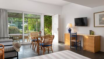 Premium Studio, Terrace, Garden Area | Egyptian cotton sheets, premium bedding, Select Comfort beds