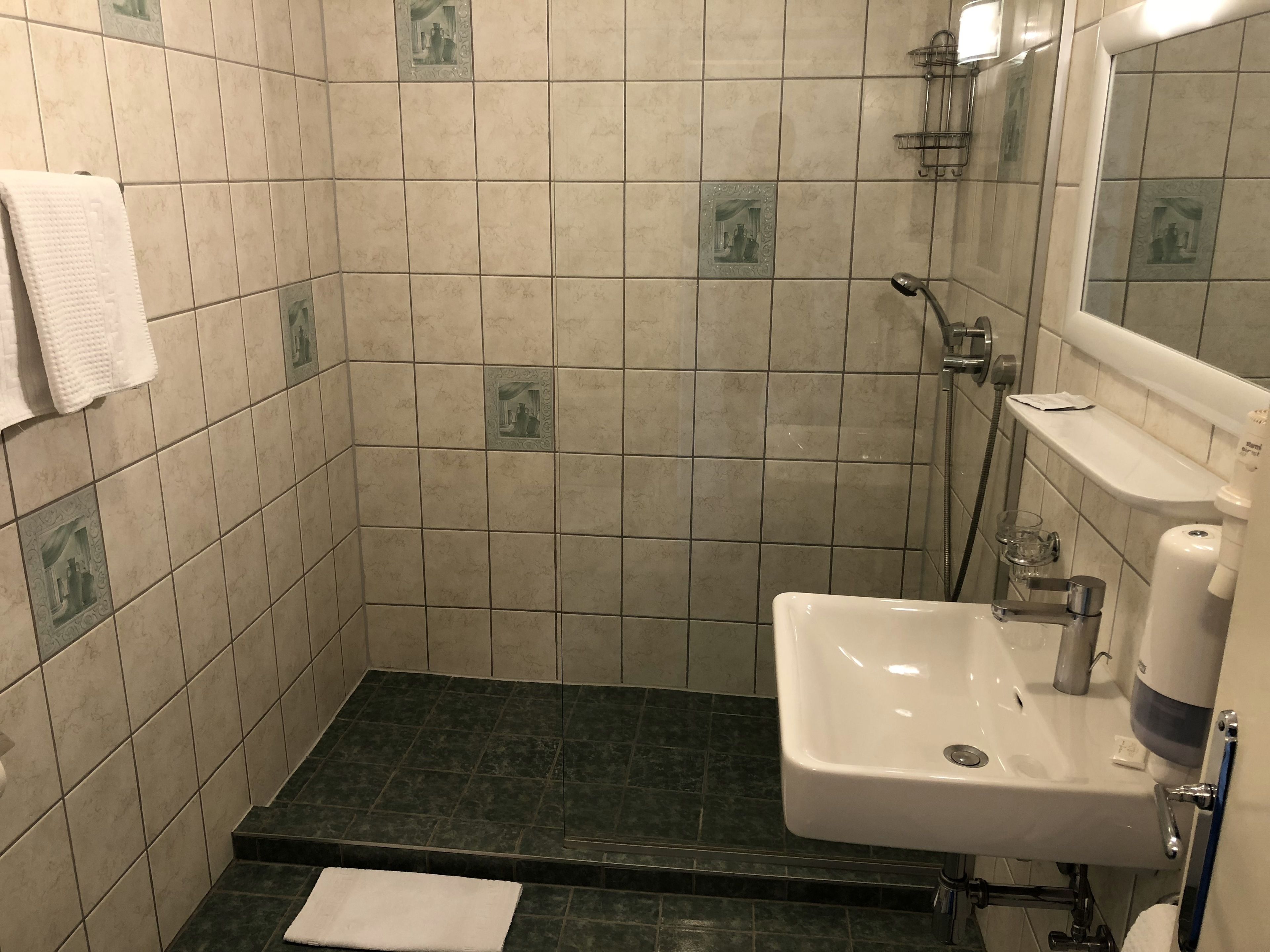 double room | bathroom | shower, free toiletries, hair dryer, towels