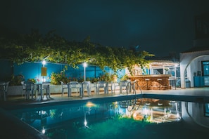 Outdoor pool, open 9:00 AM to 7:00 PM, pool loungers - Chrysland Hotel (Ayia Napa)