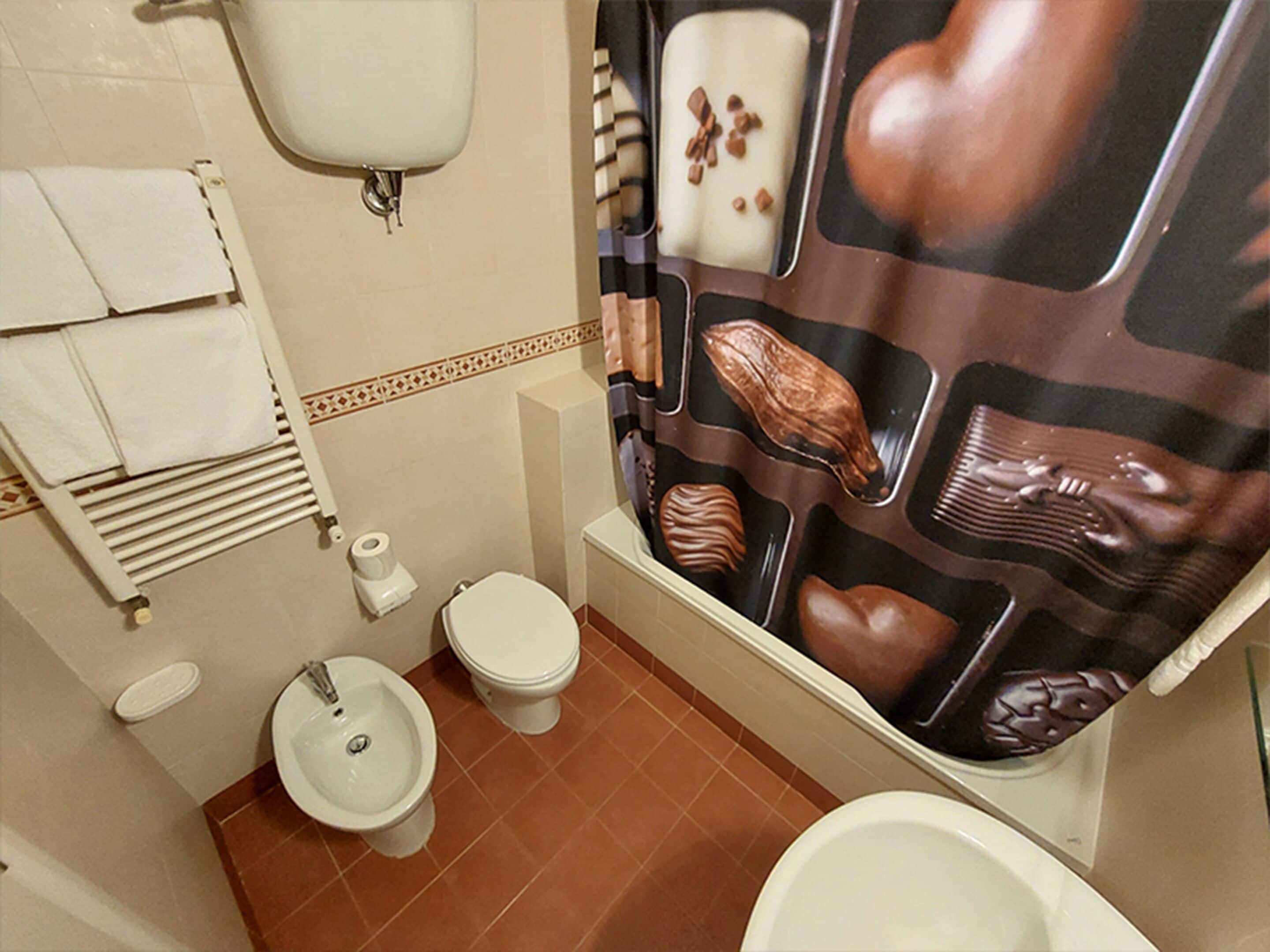 economy double room | bathroom | shower, free toiletries, hair dryer, bidet