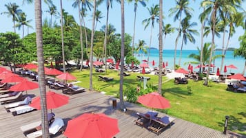 Private beach, beach bar