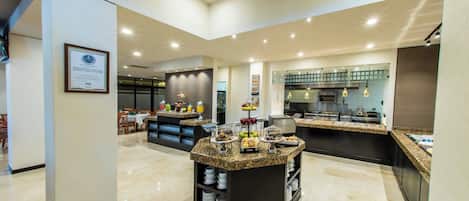 Daily buffet breakfast (USD 14 per person)