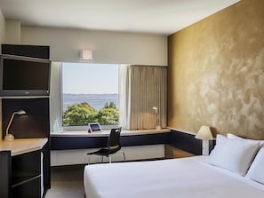 Twin Room, 2 Double Beds, Lake View | Hypo-allergenic bedding, down comforters, desk, blackout drapes