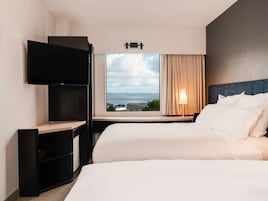 Twin Room, 2 Double Beds, Lake View | Hypo-allergenic bedding, down comforters, desk, blackout drapes